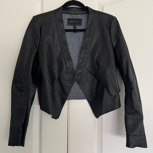 BCBGMaxAzria Lloyd Black Women's Faux Leather Jacket